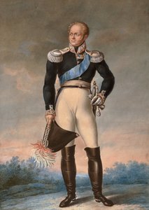 Portrait of Alexander I of Russia, c. 1819 - Anonymous watercolor