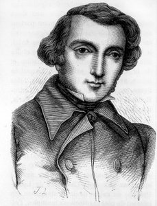 Portrait of Alexis de Tocqueville (1805-1859), French historian and politician. Engraving 19th century by Unknown artist