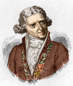 Portrait of Antoine Augustin Parmentier (1737 - 1813), French military pharmacist and agronomist. Engraving from 1845. by Unknown artist