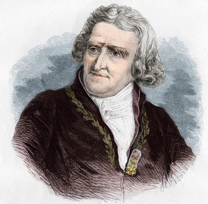 Portrait of Antoine Augustin Parmentier (1737-1813), French military pharmacist and agronomist. Engraving from 1866 by Unknown artist