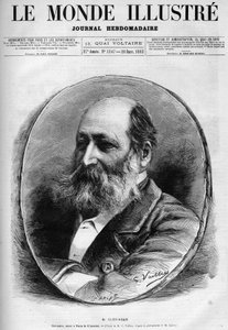 Portrait of Auguste Clesinger, French sculptor and painter. In Le Monde Illustre 1883.