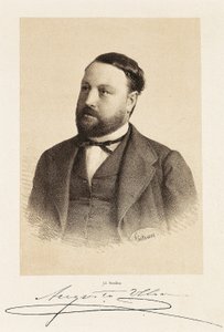 Portrait of Augusto Ulloa, Spanish politician. Engraving by Unknown artist