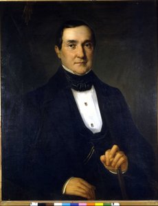 Portrait of Bartolomeo Merelli (1793-1879), first Director of the Scala. Anonymous painting of the 19th century