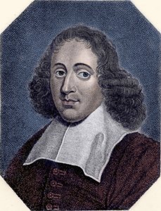 Portrait of Baruch de Spinoza (1632-1677), Dutch Philosopher. Engraving by Unknown artist