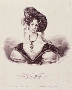 Portrait of Caroline Ungher (Unger) (engraving)