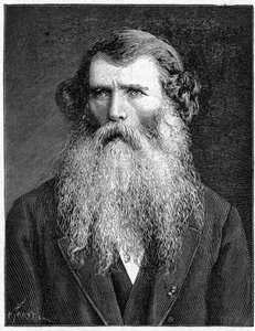 Portrait of Charles Victor Naudin, French botanist. (1815-1899). Engraving of 1898. in 