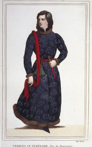 Portrait of Charles the Bold (1433-1477), Duke of Burgundy (engraving of 1830)