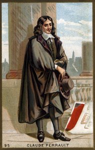 Portrait of Claude Perrault (1613 - 1688) French architect, physician and physicist. Chromolithography of the 19th century by Unknown artist
