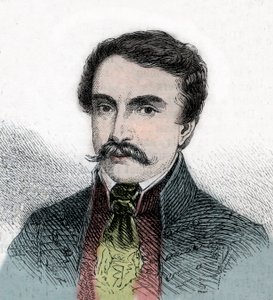 Portrait of Ferenc Deak, Hungarian politician - Engraving from 