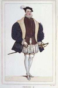 Portrait of Francois II (1544 - 1560), King of France. Engraving from 1830 by Unknown artist