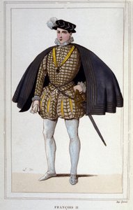 Portrait of Francois II (1544 - 1560), King of France engraving from 1830
