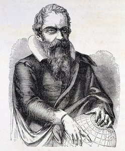 Portrait of Galileo Galilei, Engraving 19th Century by Unknown artist