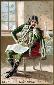 Portrait of General Marceau (1769 - 1796). Chromolithography of the late 19th century by Unknown artist