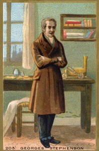Portrait of George Stephenson (1781-1848), British engineer by Unknown artist