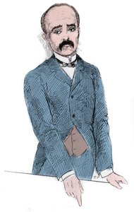 Portrait of Georges Benjamin Clemenceau (1841-1929) French politician during the discussions on the question of Tonkin and France by Unknown artist