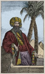 Portrait of Giovanni Battista Belzoni (1778-1823), Italian explorer and archaeologist - engraving