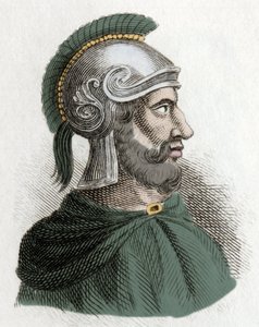 Portrait of Hamilcar Barca (circa 275-228 BC), statesman and Carthaginian general (engraving) by Unknown artist