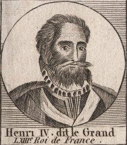 Portrait of Henry IV (1553-1610) King of France - Portrait of Henry IV (1553-1610) King of France - engraving from Instruction sur l