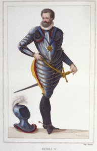 Portrait of Henry IV (1553-1610), King of France. Engraving of 1830