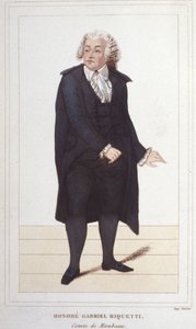 Portrait of Honoré Gabriel Riqueti, Earl of Mirabeau, French politician (1749-1791) (engraving of 1830) by Unknown artist