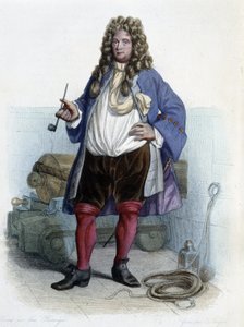 Portrait of Jean Bart, French Privateer (1650-1702) - in Le Plutarque Français by Mennechet by Unknown artist