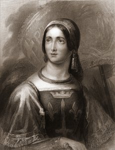 Portrait of Joan of Arc (1412-1431) - in Histoire des Français by Lavallée, engraving, sd by Unknown artist