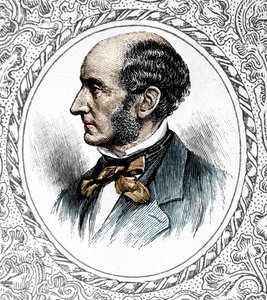 Portrait of John Stuart Mill. British philosopher and economist 1806 to 1873