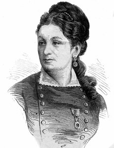 Portrait of Juliette Dodu (1848-1909) heroine of the War of 1870. by Unknown artist