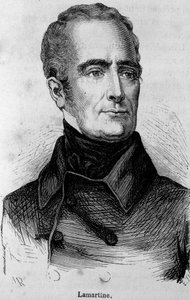Portrait of Lamartine, French poet (1790 - 1869) by Unknown artist