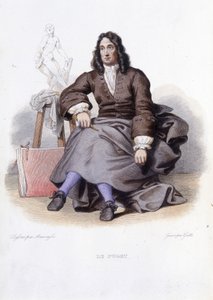 Portrait of Le Puget (Pierre Puget) French Sculptor, Painter and Architect (1620-1694) - in Le Plutarque Français, Ed. Mennechet