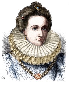 Portrait of Leonora Dori (or Dosi) called Galigai, marechale of Anchor (1568-1617). She wears a strawberry collar - in 