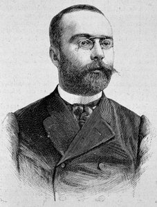 Portrait of Louis Barthou (1862 - 1934). Engraving of the end of the 19th century in 