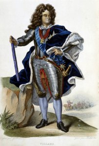 Portrait of Louis Claude Hector Duke of Villars, Marshal of France (1653-1734) - in Le Plutarque Français, Ed. Langlois, Paris
