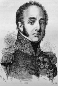 Portrait of Louis Gabriel Suchet (1770-1826). Engraving from 