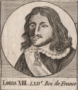 Portrait of Louis XIII the Just (1601-1643), King of France - engraving from 