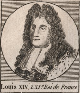 Portrait of Louis XIV (1638-1715), known as Louis the Great or the Sun King - Louis XIV, known as Louis the Great or the Sun King - engraving from Instruction sur l