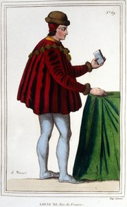 Portrait of Louis XI (1423 - 1483), King of France.