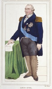 Portrait of Louis XVIII (1755 - 1824), King of France (engraving of 1830) by Unknown artist