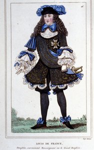 Portrait of Louis de France, Duke of Burgundy (1682 - 1712) known as “The Great Dauphin”. Engraving from 1830. by Unknown artist