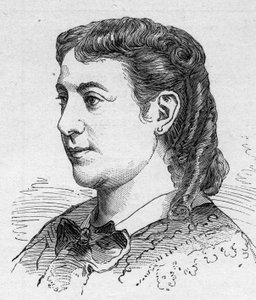 Portrait of Madeleine Brohan, French comedian, member of the Comedie Francaise. Engraving in Le Monde Illustré n°1168 of August 16 by Unknown artist