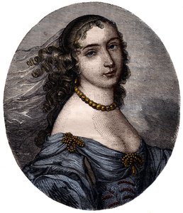 Portrait of Marguerite Hessein, Madame de la Sabliere (1636-1693) French Salonniere. Engraving of the 19th century. by Unknown artist