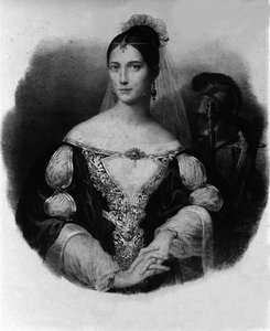 Portrait of Maria Garcia known as the Malibran (1808-1836) singer by Unknown artist