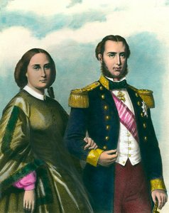 Portrait of Maximilian I (1832-1867) Emperor of Mexico and his wife Charlotte of Belgium (1840-1927)
