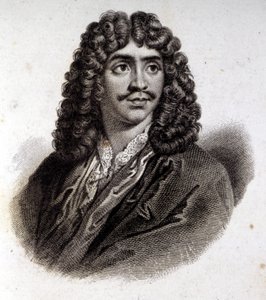 Portrait of Molière, engraving of the 19th century