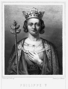 Portrait of Philippe V le Long (1294 - 1322), King of France - in 