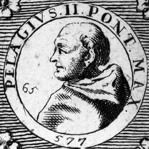 Portrait of Pope Pelagius II (520-590) by Unknown artist