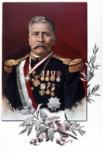 Portrait of Porfirio Diaz, Mexican general and statesman by Unknown artist
