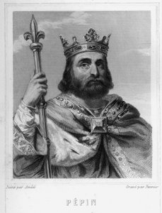 Portrait of Pépin le Bref (v. 714 - 768), King of the Franks, first of the Carolingians - in “Histoire des Français” by Lavallée by Unknown artist
