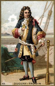 Portrait of Rene Duguay Trouin (1673-1736), French sailor. Chromolithography of the 19th century