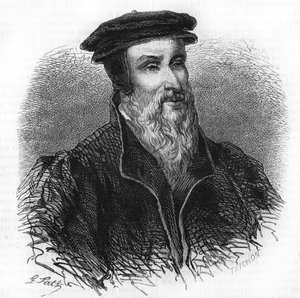 Portrait of Robert I Estienne (1498-1559), humanist, publisher and printer. by Unknown artist